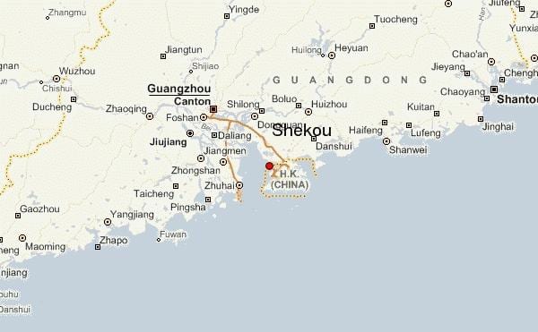 shenzhen China kaart