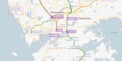 Szx luchthaven kaart