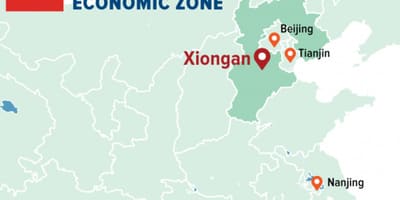 Kaart van de speciale economische zone Shenzhen